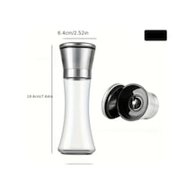 Mithra Life 2li Büyük Boy Metal Krom Kapaklı Cam Tuz Karabiber Değirmeni Gümüş Tuzluk Biberlik Mıt1245 Diğer