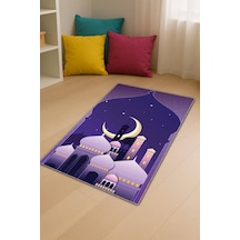 Mor Cami Temalı Unisex Çocuk Seccadesi Cs07n11