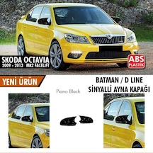 Sts Oto Aksesuar Skoda Octavia Uyumlu Mk2 A5 Facelift 2009-2013 Batman Yarasa Ayna Kapağı (01)