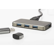 Digitus Da-70240-1 4 Port Usb 3.0 Hub, 5v-2a Güç Adaptörü Dahil, Alüminyumi Da-70240-1