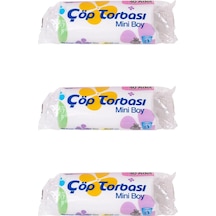 Canhome Beyaz Mini Küçük Boy 40x50 Cm. 30 Litre Çöp Torbası Poşeti - 40 Adetlik 3 Rulo