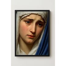 Sessiz Ağıt Çerçevesiz 30 X 42 Cm Poster Sanatsal Duvar Tablosu Klasik Kadın Portre Dekoratif Salon Tablosu