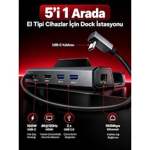 Jsaux 5 İn 1 Docking Station Hb0602 4k 120hz Hdmı, 100w Pd, Ethernet