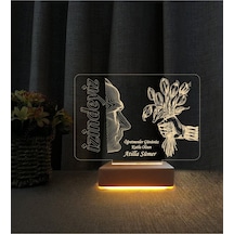 Öğretmenler Günü Tasarımlı 3d Led Masa Lambası