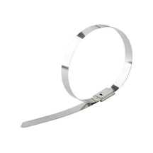 Paslanmaz Çelik Kablo Bağı Cırt Kelepçe 4,6x840 Metalik 304 Kalite Tork 50 'li Paket