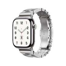 Apple Watch 42mm Uyumlu Krd-125 Metal Kordon Strap Kayış - Gümüş