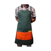 Koyu Yeşil Yeni Sezon Trend Çapraz Askılı Önlük Barista Garson Koyu Yeşil