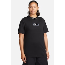 Nike Sportswear Loose Fit Tee Bfoosh Kadın Pamuklu Bol Kesim Tişört Siyah Siyah