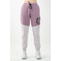 Maraton Sportswear Comfort Kadın Dönüşlü Paça Basic Açık Lila Pantolon 22028-açık Lila Açık Lila