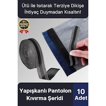 Dayanıklı Polyester Esnek Kendinden Yapışkanlı Pantolon Kumaş Kıvırma Yapıştırma Bandı Şeridi10 Adet