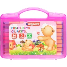 Bigpoint Pastel Boya 36+3 Renk - Pembe Çantalı 3'lü Paket
