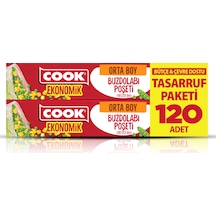 Cook Eko Buzdolabı Poşeti Orta Boy 120'li 5 Adet Çok Renkli