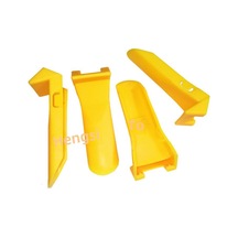 Youtek 4'lü Oto Lastik Çıkarma Makinesi Ayna Kolu Koruyucu Kılıfı - Sağlam Plastik, Dik Açı Sarı Güçlendirilmiş Tip