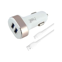 Helt Ht-19 10w 2 Çıkışlı Type-c Kablo + Araç Şarj Aleti