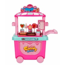 Tekerlekli Şeker Arabalı Dükkan Oyun Seti Sweet Candy Shop Şekerl