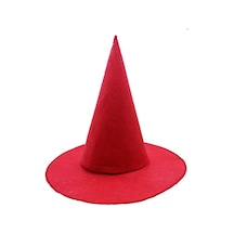Kırmızı Renk Keçe Cadı Şapkası Yetişkin Çocuk Uyumlu 35x38 Cm - Zmff-198305 18
