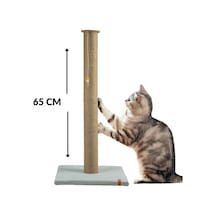 65 Cm Büyük Kedi Tırmalam Tahtası Catnipli Uzun Tırmalama Tahtası Gri