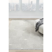 Mariesse Home Lara İskandinav Dokuma Bukleli Modern Salon Halısı Mutfak Halısı Koridor Halısı Yolluk 623-gri