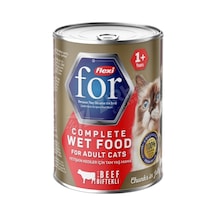 4 Adet Flexi For Biftekli Yetişkin Kedi Yaş Maması 400 Gr