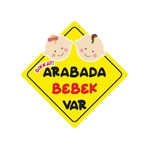 Arabada Bebek Var Sticker Oto Araba Sticker 19 X 19 Cm