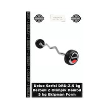 Delux Serisi Drd-z-5 Kg Barbell Z Olimpik Dambıl 5 Kg Ekipman Form
