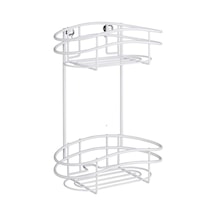 Wenko 2 Katmanlı Duvar Rafı Classic Plus - Banyo Rafı, Çelik, 24 X 32,5 X 15 Cm, Beyaz Diğer
