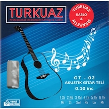 Turkuaz GT-02 Takım Tel Akustik Gitar Teli 010