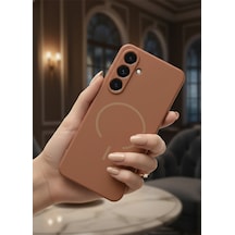 Samsung Galaxy S25 Fe İçin Uyumlu M-safe Özellikli Soft Renkli Elde Kaymaz Silikon Kılıf