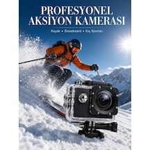 1080p Full Hd Spor Kamerası Kompakt Ve Dayanıklı Tasarım Siyah
