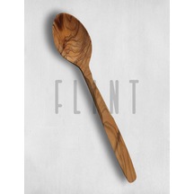 Ağacı El Yapımı Tahta Ahşap Kaşık Mutfak Yemek Kaşığı 29cm