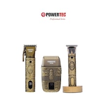 Powertec TR-8500 Saç Kesme Makinesi + TR-1818 Sakal Ense Çizim Makinesi + TR-950 Günlük Sakal Tıraş Makinesi