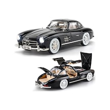 Mercedes Sl300 Gullwıng 1:24 Diecast Metal Araba Koleksiyon Sesli Işıklı Siyah