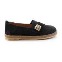 Siyah Süet Hakiki Deri Kadın Loafer Ayakkabı K01281035502