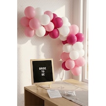 Bekarlığa Veda Bride To Be Süsleme Classic Set Siyah Keçe Yazı Panosu Standlı Balon Zincirli Tüm Yaşlar
