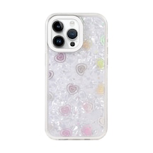 Apple iPhone  Uyumlu  16 Pro Lumi Desenli Kapak - Beyaz