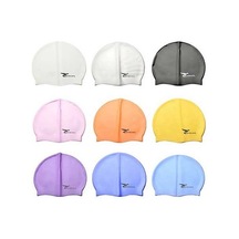 Dm Saf Renk Stili Elastik Silikon Yüzme Bonesi - Sc309 Mor Yüzme Şapkası Mor