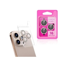 Zore İle Uyumlu 16 Pro 16 Pro Max Cl-06 Kamera Lens Koruyucu Titanyum