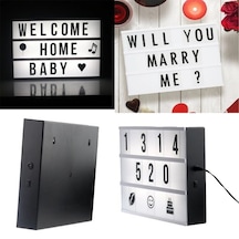 A4 Boyutunda Led Işıklı Yazı Panosu Lightbox Renkli