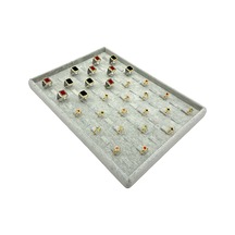 Yüzük Tablası 60 Lı Tırnaklı Gri Anfora Süet