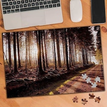 Ormanda Ağaçların Arasından Süzülen Güneş Işığı 240 Parça Puzzle Yapboz-1869090