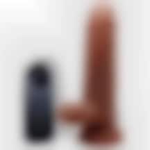 Morgece Çift Katmanlı Soft Cyber Skin 18,5 Cm Realistik Titreşimli Vantuzlu Dildo