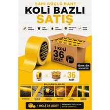 Sarı Güçlü Tamir Bandı 45mm X 8m Çok Amaçlı Su Geçirmez Tamir Bandı 36 Adet