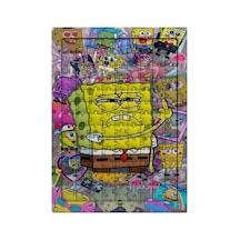 Ghostbastır Design Sünger Bob 99 Parça Ayaklı Puzzle Dekoratif Çocuk Yapbozu 009