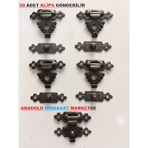 Anadoluhirdavat Dekoratif Klips Mini Tavla Klipsi Antik Siyah Renk 50 Adet