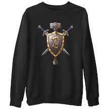 World Of Warcraft - Human Siyah Erkek Kalın Sweatshirt