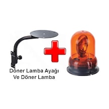 Döner (Tepe) Lamba 12V Ve Mafsallı Döner Lamba Ayağı Set