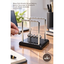 3 Adet Newton Beşiği Masa Üstü Kinetik Denge Dekoru, Balans Oyuncağı Ve Newton's Cradle Model Alk3800