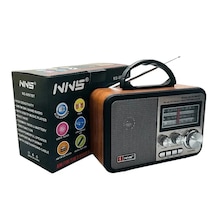 Go İthalat Nns Ns-8897 Orta Boy Retro, Nostaljik, Ahşap Tasarım Radyo