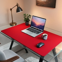 Mouse Pad Kırmızı Masa Matı 70x220cm Suni Deri Desk Mat Premium 70 Cm 220 Cm