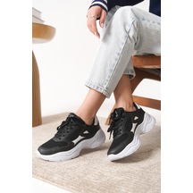 Daxtors Garantili D1152 Günlük Ortopedik Kadın Sneaker Spor Ayakkabı Siyah-beyaz